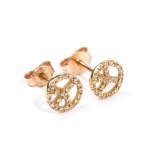 Diamond gold earrings