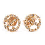 Diamond gold earrings