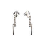 Diamond gold earrings