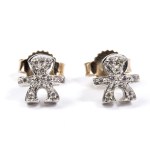 Diamond gold earrings