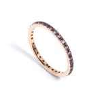 Pink sapphire gold ring