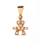 Diamond gold pendant