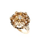 Vintage gold ring with diamonds USA, circa 1940