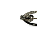 Art Decò platinum brooch with diamonds 1930s