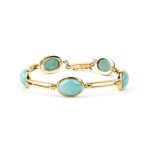 Vintage gold and turquoise bracelet 1960s