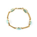 Vintage gold and turquoise bracelet 1960s