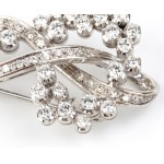 Diamond gold brooch
