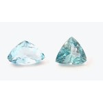 2 natural aquamarines