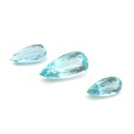 Lot of 3 natural aquamarines