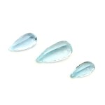 Lot of 3 natural aquamarines