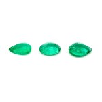 Lot of 3 natural emeralds