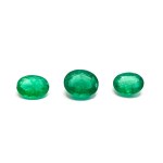 Lot of 3 natural emerald