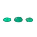 Lot of 3 natural emerald