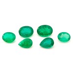Lot of 6 natural emerald