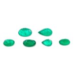 Lotto di 6 smeraldi naturali
