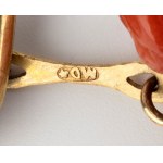 Spinki do mankietów z morświnem śródziemnomorskim w kolorze złotym