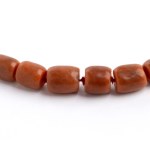 Mediterranean coral necklace with gold clasp