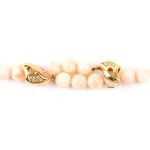 Coral gold diamond necklace