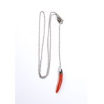 Necklace with a coral pendant