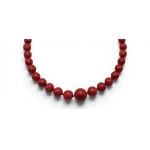 Mediterranean coral with gold necklace