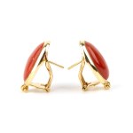 Mediterraneo coral gold pair of earrings