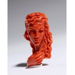 CARLO PARLATI, Coral carving depicting a female figure 1980s