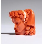 CARLO PARLATI, Coral carving depicting an allegorical female figure 1980s