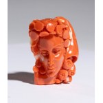 CARLO PARLATI, Coral carving depicting an allegorical female figure 1980s