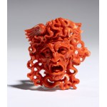 CARLO PARLATI, Coral carving depicting the head of Medusa 1980s