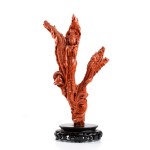 Important Chinese Cersuolo coral carving Republic period