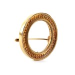 Archaeological-style circular gold brooch Rome, circa 1865-1885