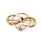 Gold snake brooch Italy, circa 1865-1890