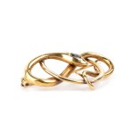 Gold snake brooch Italy, circa 1865-1890