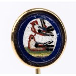 Italian brooch in gold and micromosaic 19th century