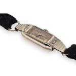 CALDERONI, Art déco Lady platinum diamond wristwatch 1930s