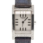 Steel and diamond wristwatch. Ref. TA1.230
