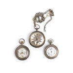 Lot of three pocket watches late 19th century