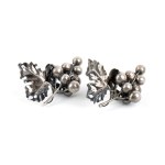 MARIO BUCCELLATI, Nature Collection: a pair of silver bunches of grapes Italy, 20th century