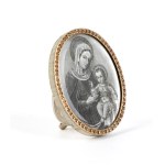 GIANMARIA BUCCELLATI, Silver and gold pendant featuring a miniature of the Madonna and Child Italy, 20th century
