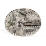 ARNALDO POMODORO, Commemorative silver plaque Italy, 1975