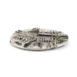 ARNALDO POMODORO, Commemorative silver plaque Italy, 1975