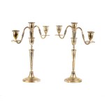 Luigi Genazzi, A pair of Italian solid silver candlesticks mid-20th Century