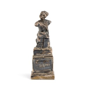 Italian solis silver miniature sculpture depicting the talking statue of Pasquino second half of the 20th century