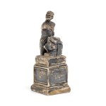 Italian solis silver miniature sculpture depicting the talking statue of "Pasquino" second half of the 20th century