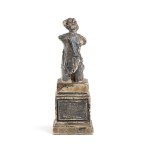 Italian solis silver miniature sculpture depicting the talking statue of Pasquino second half of the 20th century