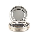 Set of 12 Italian solid silver plates first half of the 20th century