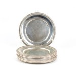 Set of 12 silver placemats 20th century