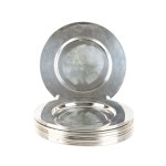 Set of 14 sterling silver plates 20th century
