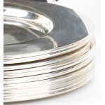 Set of 14 sterling silver plates 20th century