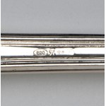 Ricci & C. S.p.A., italian solid silver cutlery service of 179 pieces and 12 bread plates second half of the 20th century